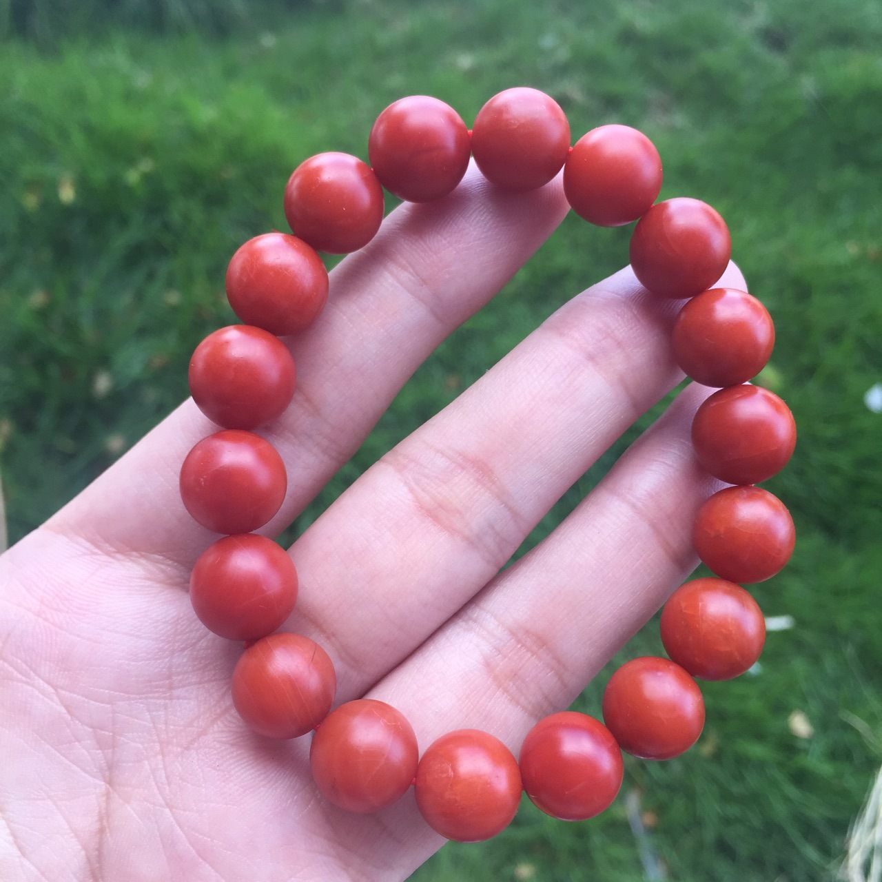 南红玛瑙手串 保山南红玛瑙手链 哑光玛瑙 锦红满肉满色 文玩手饰