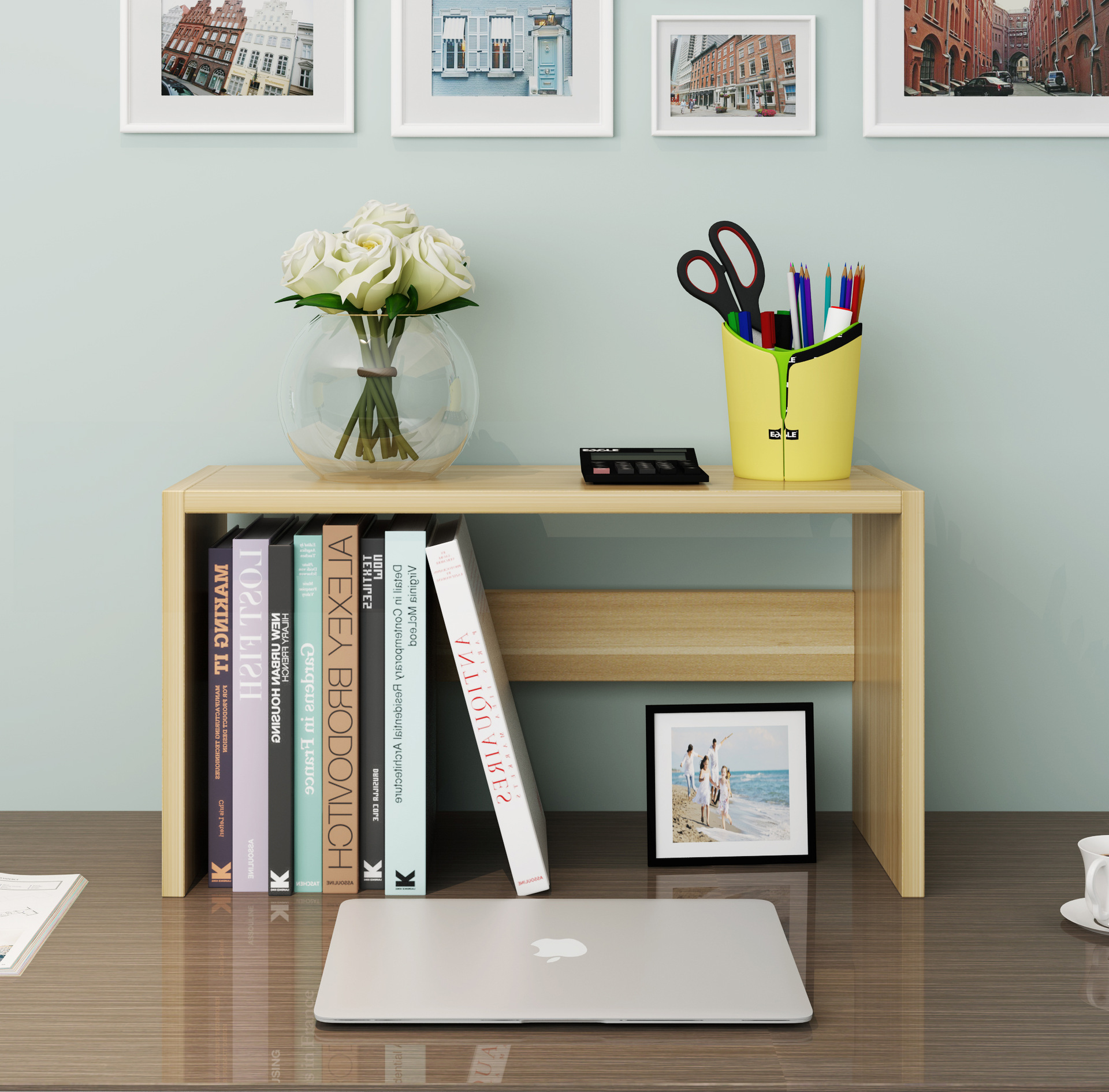 桌上小书架简易文件夹收纳架简约儿童学生宿舍电脑桌面办公置物架