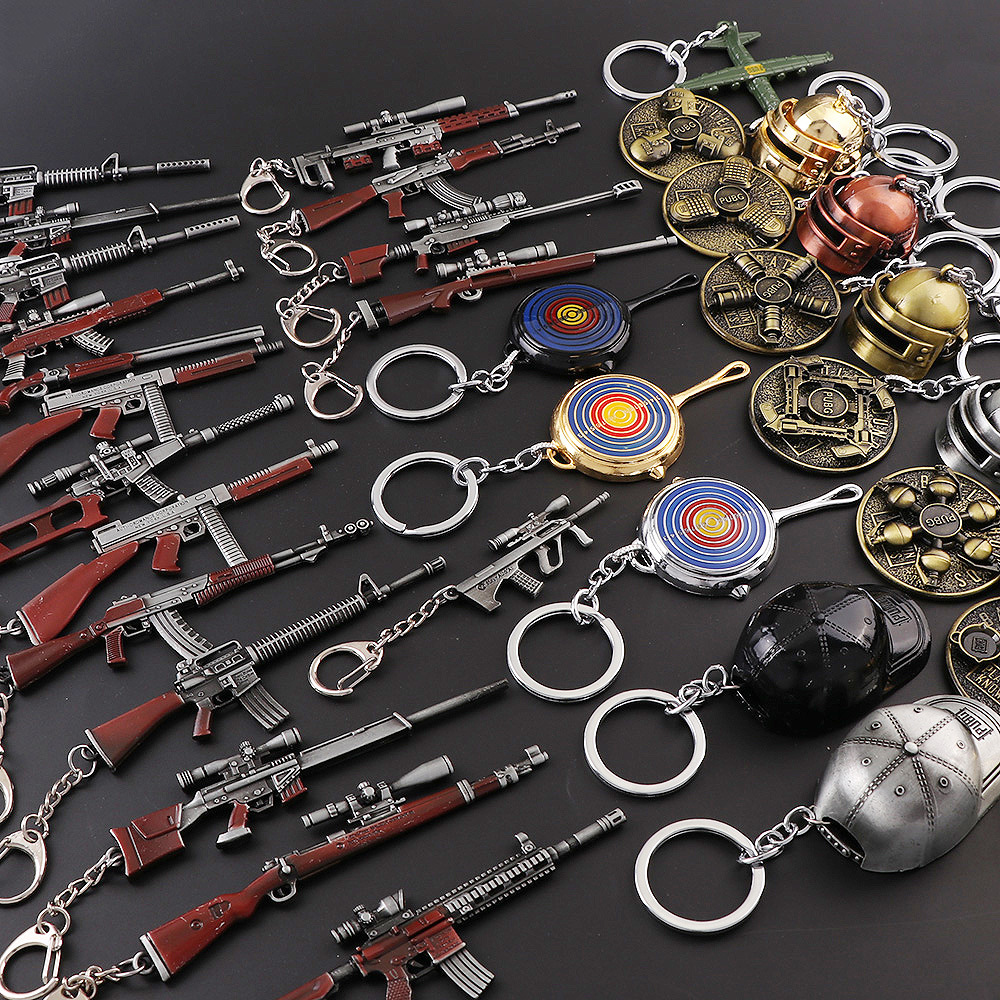 绝地求生吃鸡钥匙扣汤姆逊 98k s686 groza awm 武器挂件钥匙扣