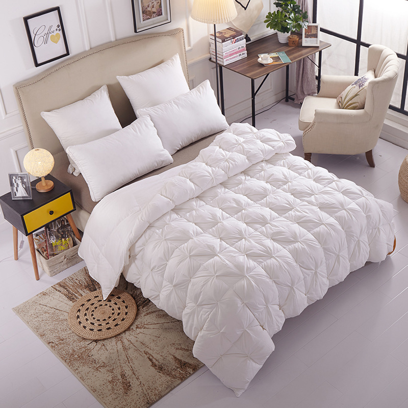 羽绒被 法式立衬扭花面包羽绒被芯90白鸭绒被 礼品被批发厂家直销