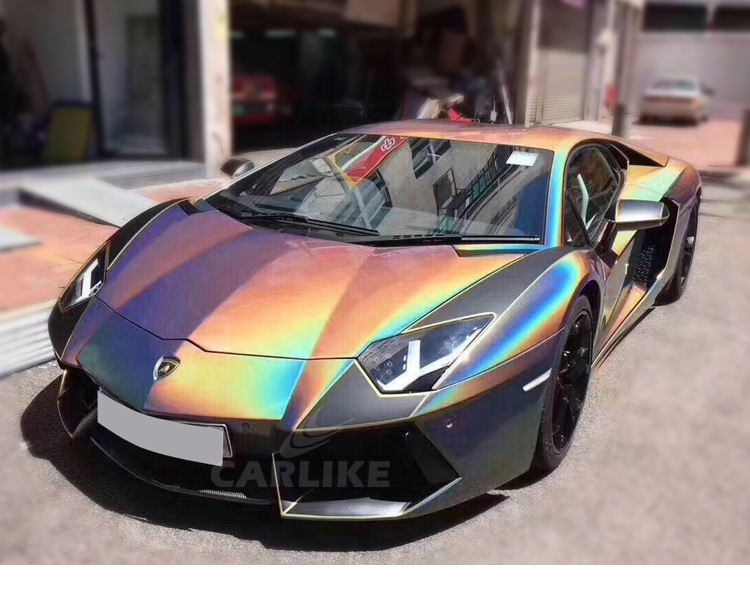 卡莱克七彩镭射电镀改色膜 珠光车身幻彩变色龙汽车贴膜厂家直销