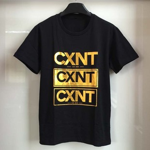 工厂定制设计加工高质量烫金logo青少年男款圆领精梳棉圆领t恤