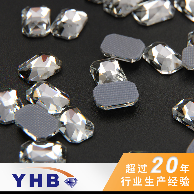 Hot Special-Shaped Not Burr New Long Octagonal Flat Special-Shaped Glass Drill 5.5 * 8mm Clothing Special-Shaped Bottom Diamond