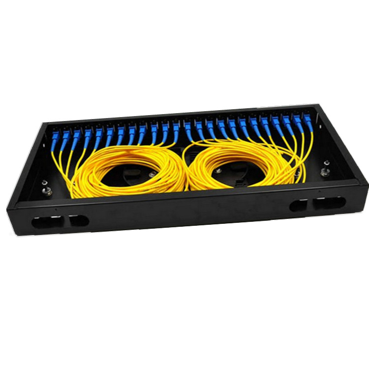 国诚通24芯光纤终端盒 机架式24口光纤盒满配光缆熔纤盒定制批发