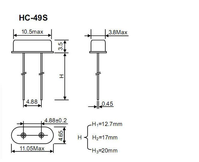 000mhz 30m 无源晶振 hc-49s 晶振 晶体 30mhz