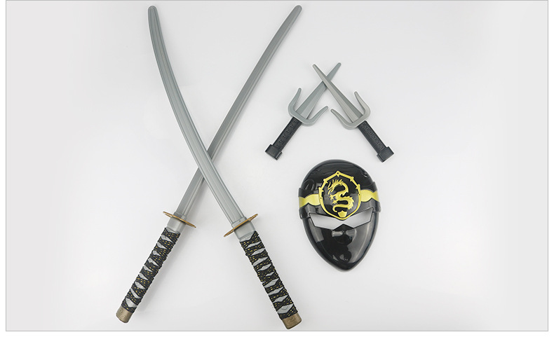 裕盈隆 日式武器儿童忍者玩具武士刀剑面具道具古代武器