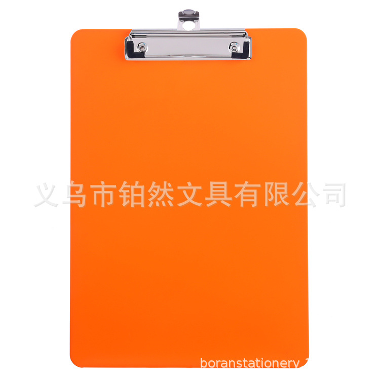 Factory Wholesale Ps Plastic Solid Color File Student Writing Flat Clip A4 Folder File Binder Printable Logo