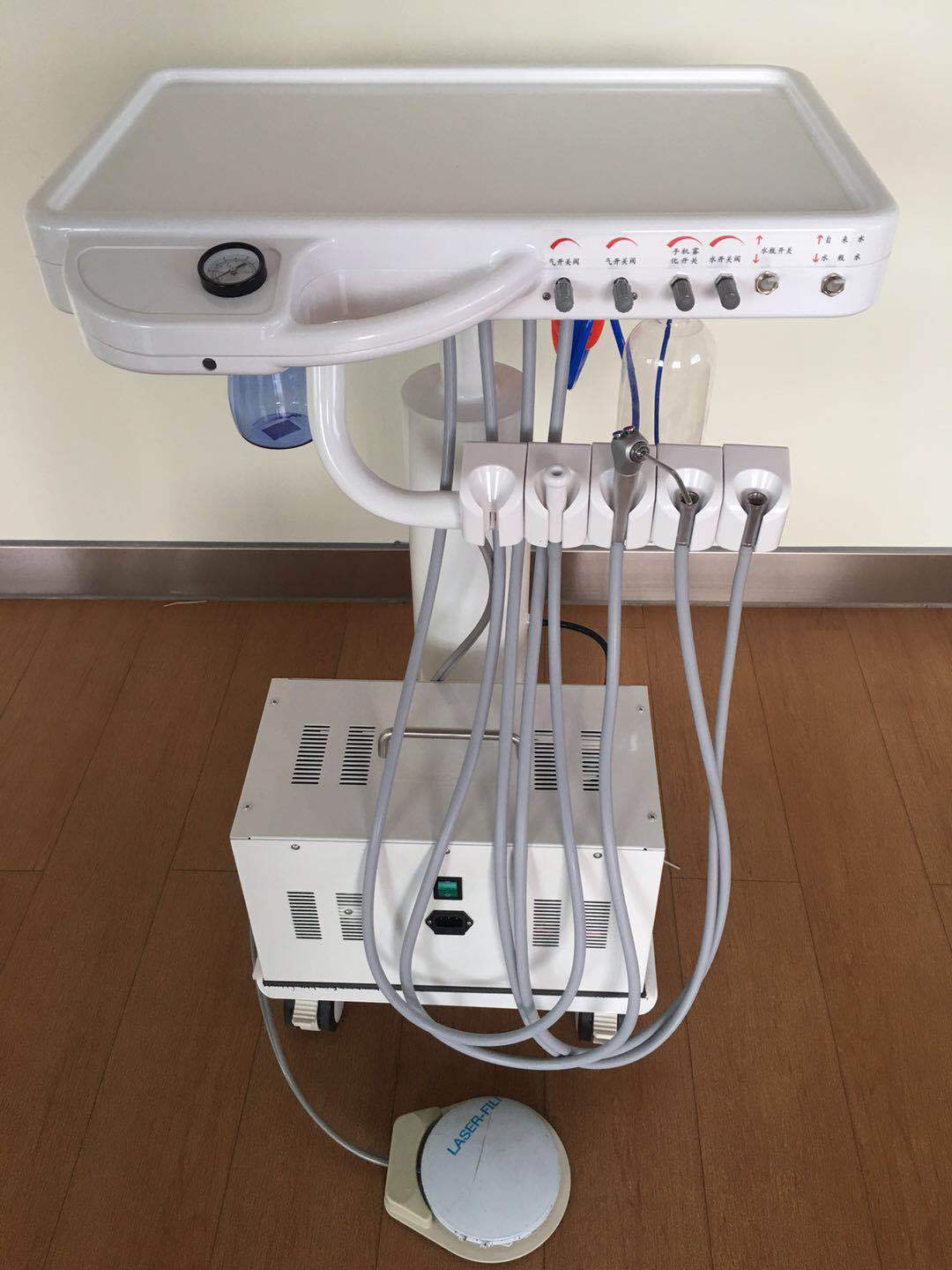 新款牙科移动工作台 牙科移动涡轮机 小推车工具盘可转动口腔器材