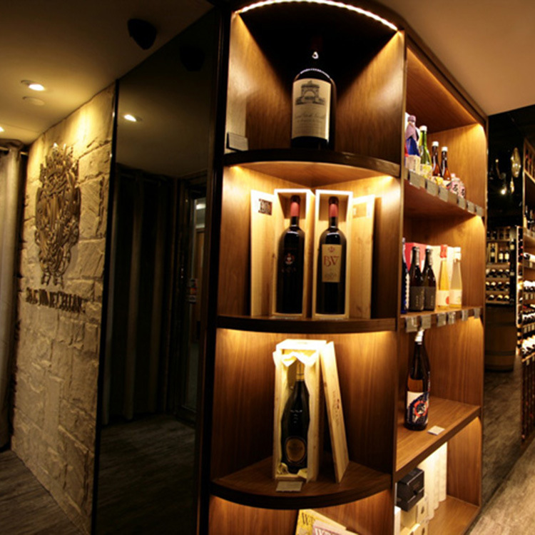 酒庄酒柜订做复古创意酒吧洋酒红酒展示柜胡桃木欧式酒库酒柜异形