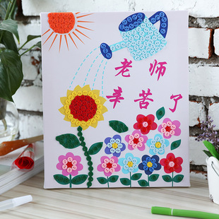 纽扣画 儿童手工制作扣子画 幼儿园手工创意diy玩具粘贴画材料包