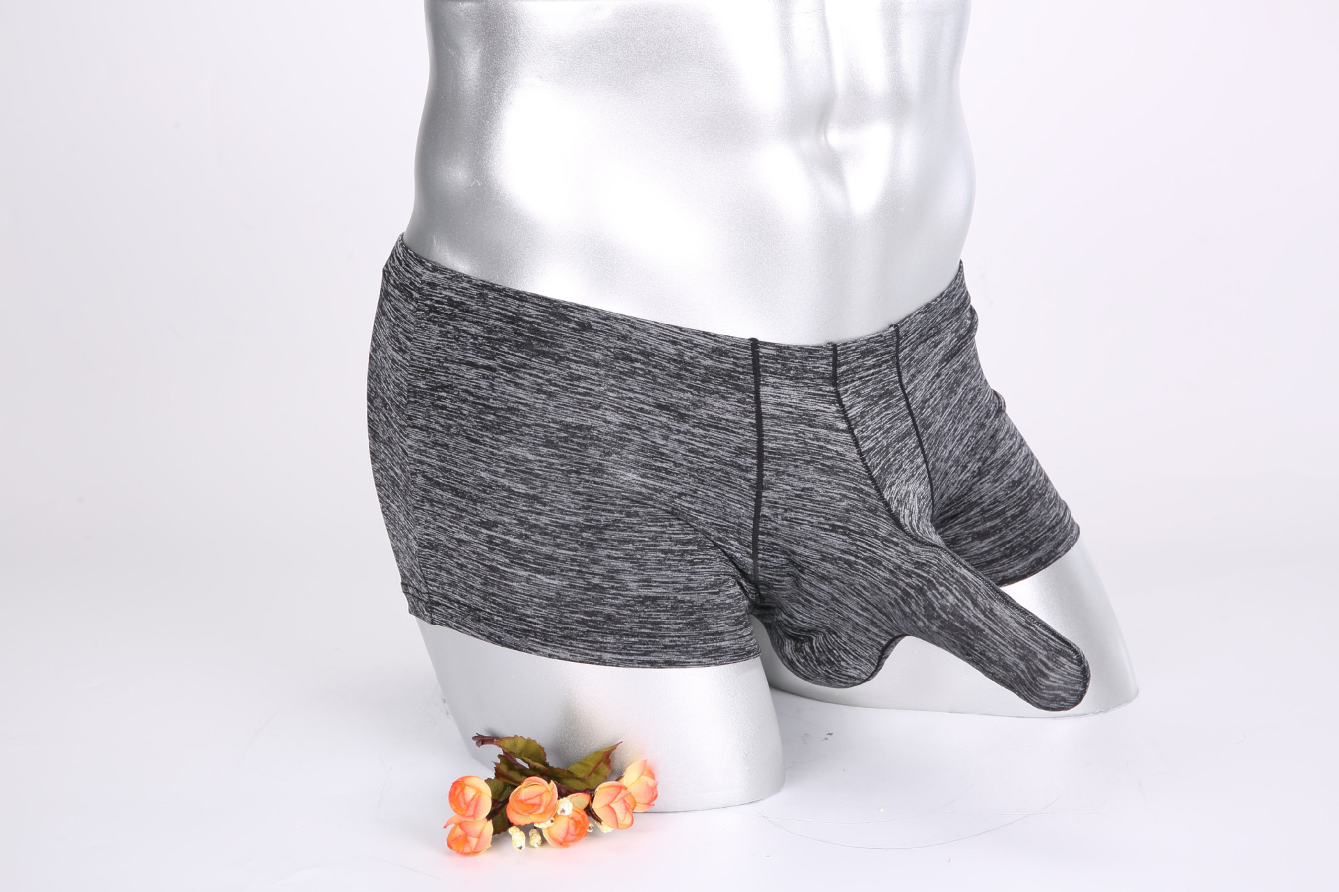 男士内裤 枪弹分离性感涤棉平角大象鼻内裤套jj平角男飞机内裤