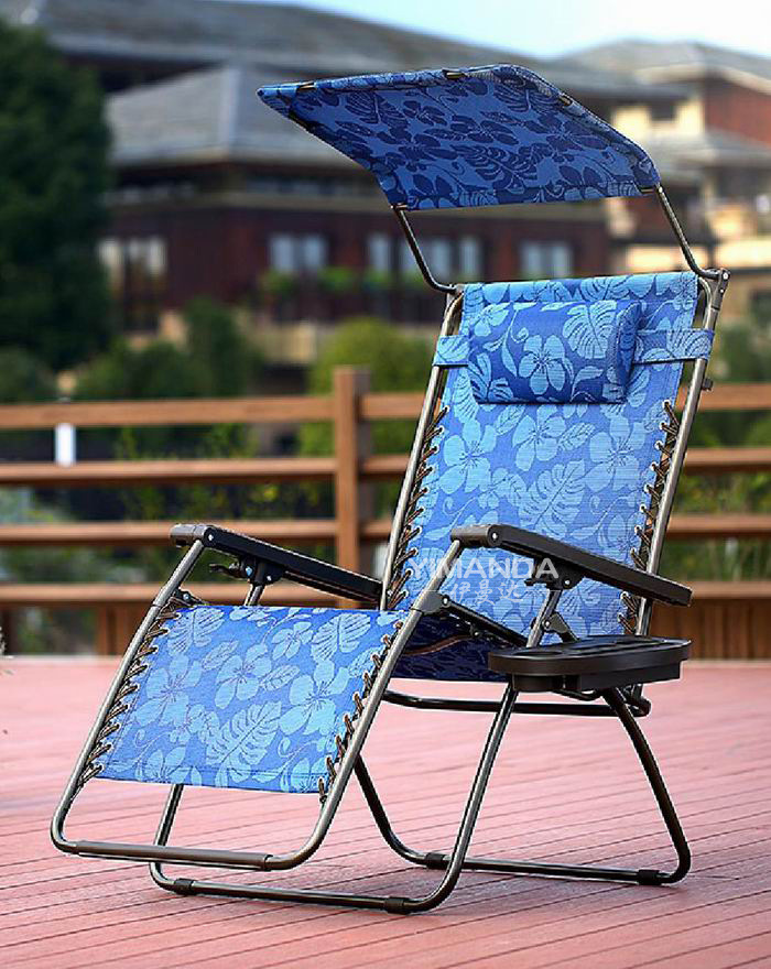 出口欧美品质折叠拉夫马躺椅-户外休闲折叠躺椅