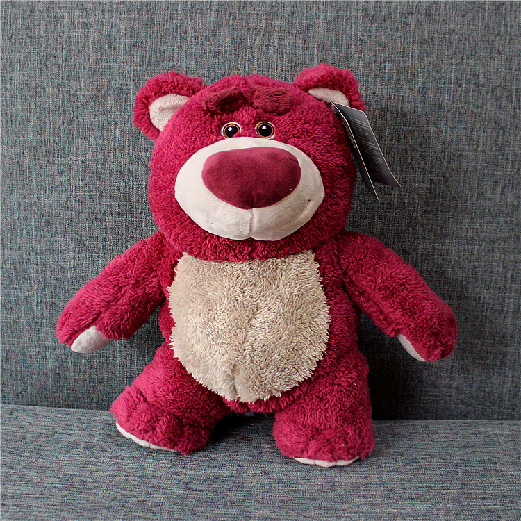 玩具总动员草莓熊创意毛绒玩偶泰迪熊汽车挂件红色笨笨熊吊饰定制