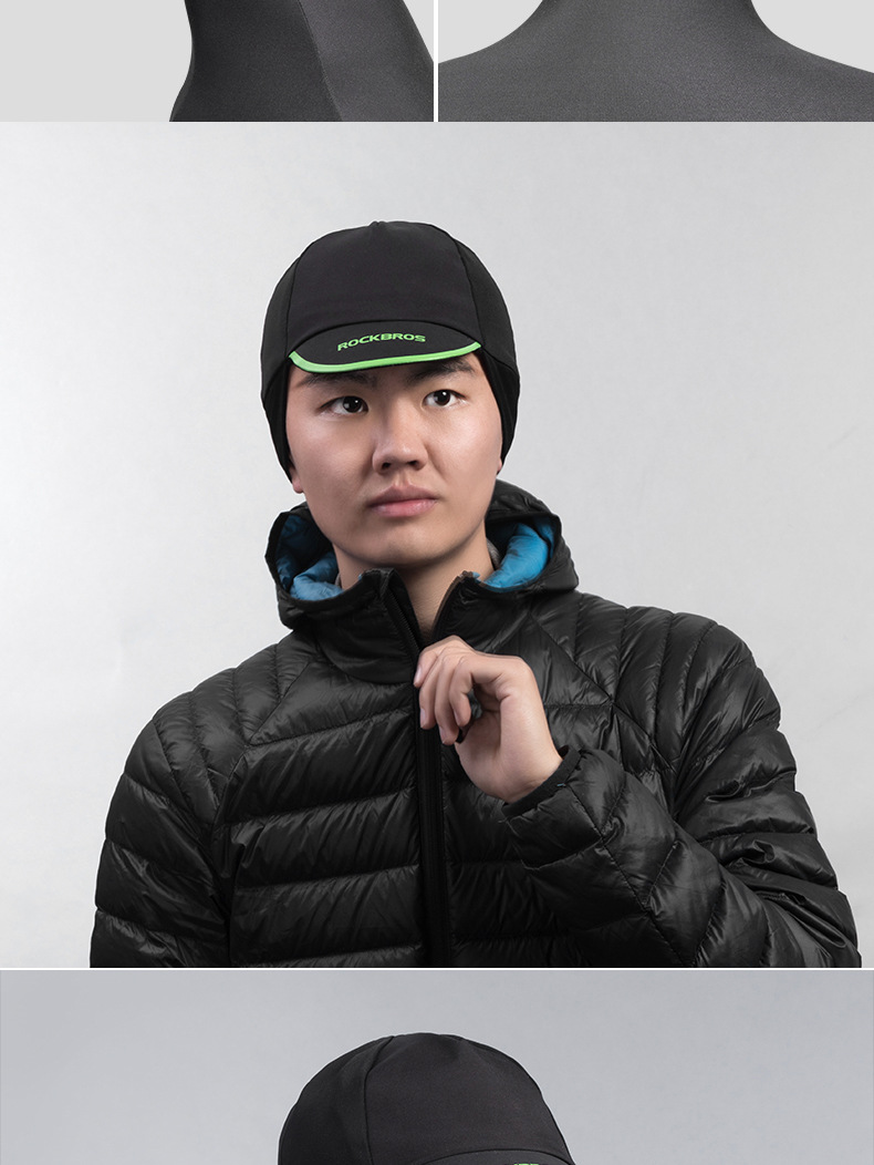 rockbros自行车骑行小帽保暖户外运动防风帽抓绒头套帽ypp003