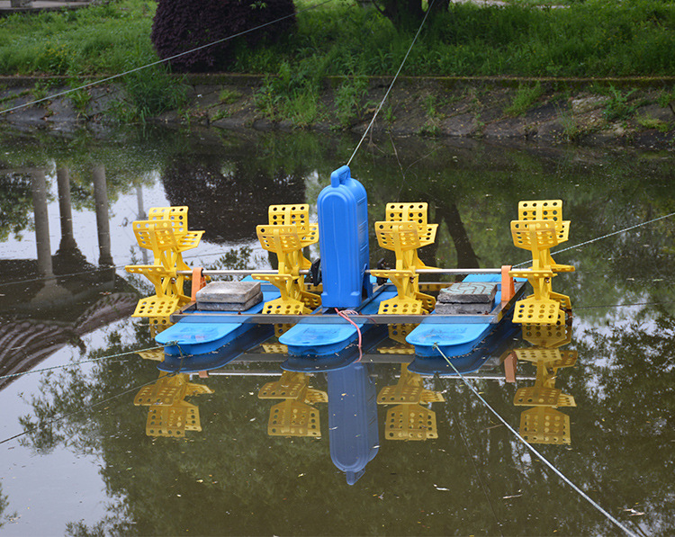 绿一新型水车式鱼塘增氧机曝气鱼塘叶轮式氧气机池塘鱼池养鱼养殖