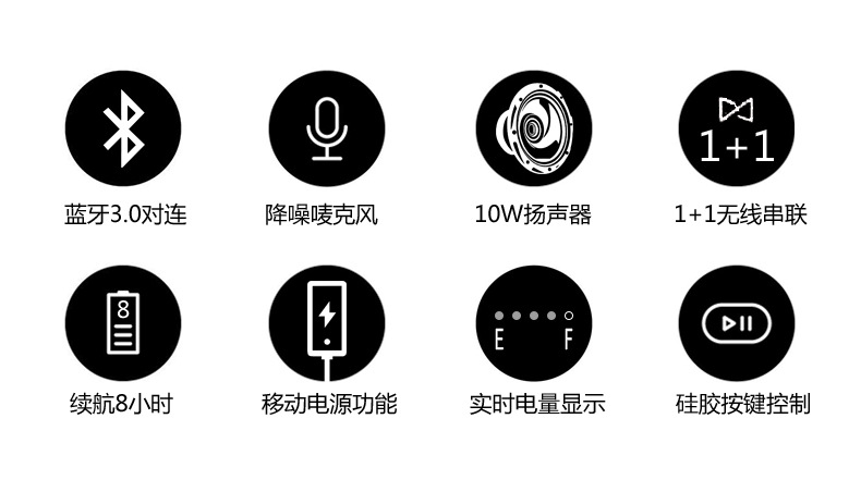 2018新款蓝牙音箱双喇叭低音炮迷你蓝牙音响 厂家直销 一件代发