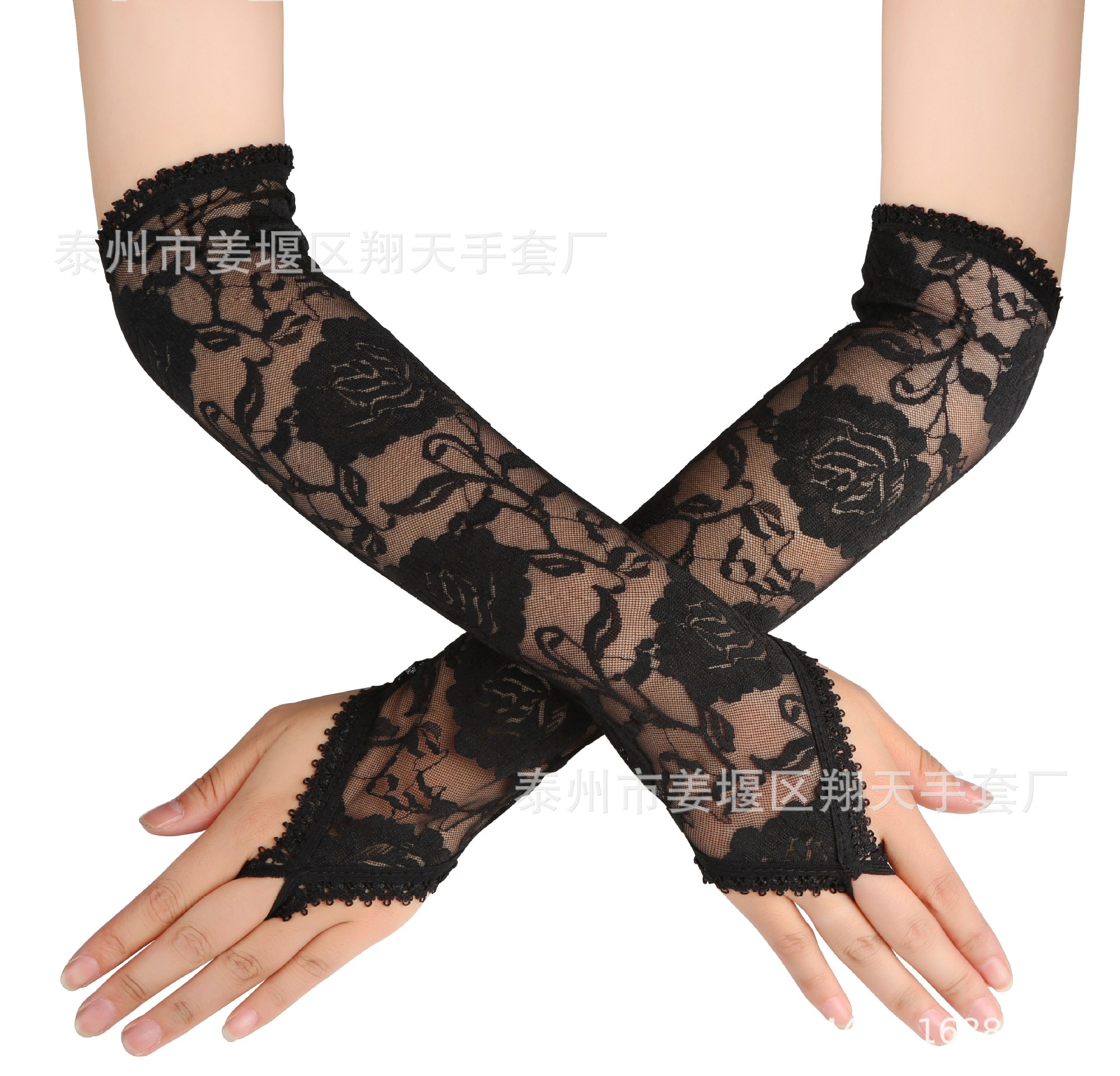 速卖通 婚礼派对舞会蕾丝露指手套 夜店长款情趣性感诱惑半指手套