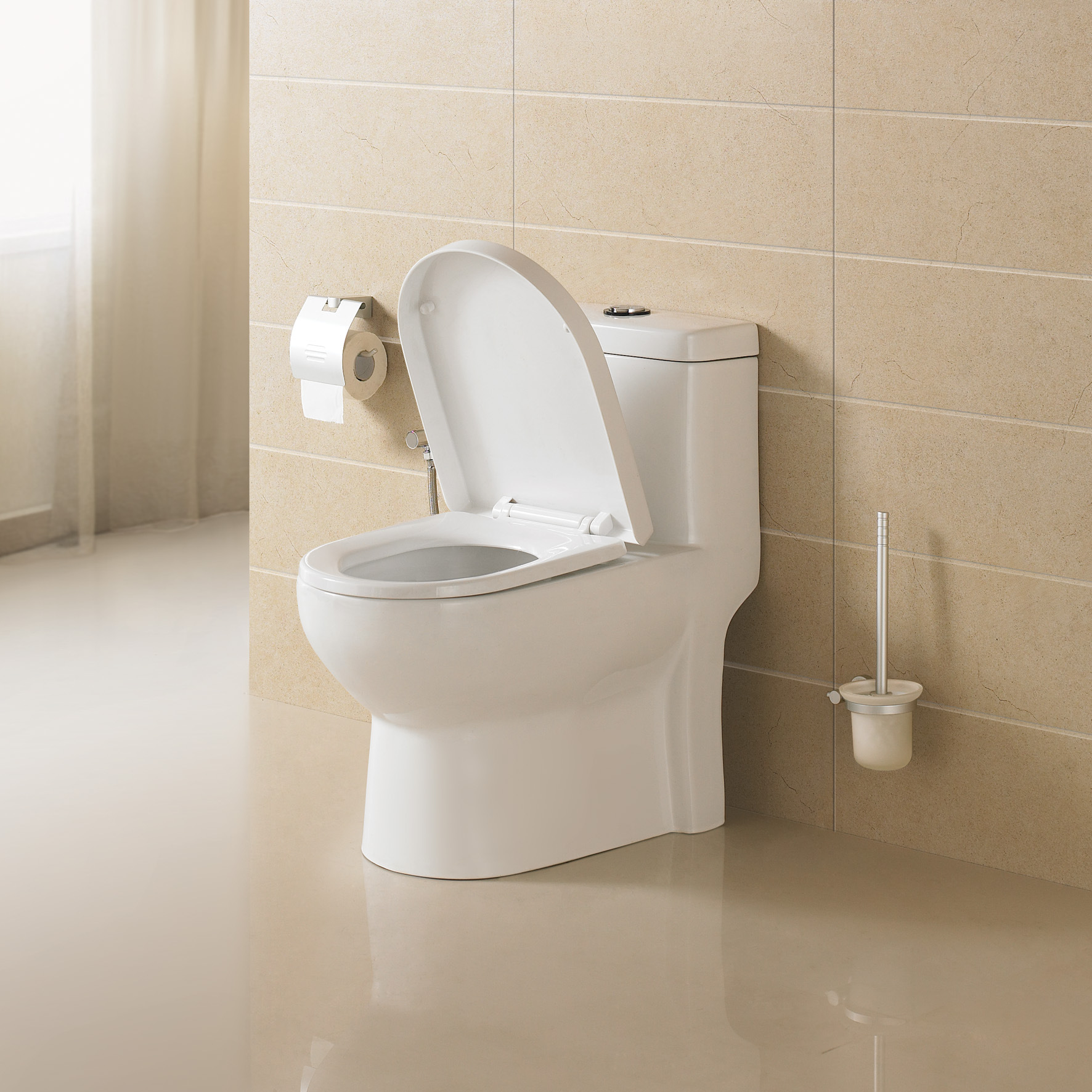 工程推荐,虹吸座便器 墙排坐便器,横排坐便,直冲马桶2389坐便器