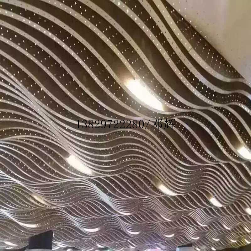 定制墙面造型铝方通 弧形铝方通吊顶 u型铝方通 常规铝方通吊顶