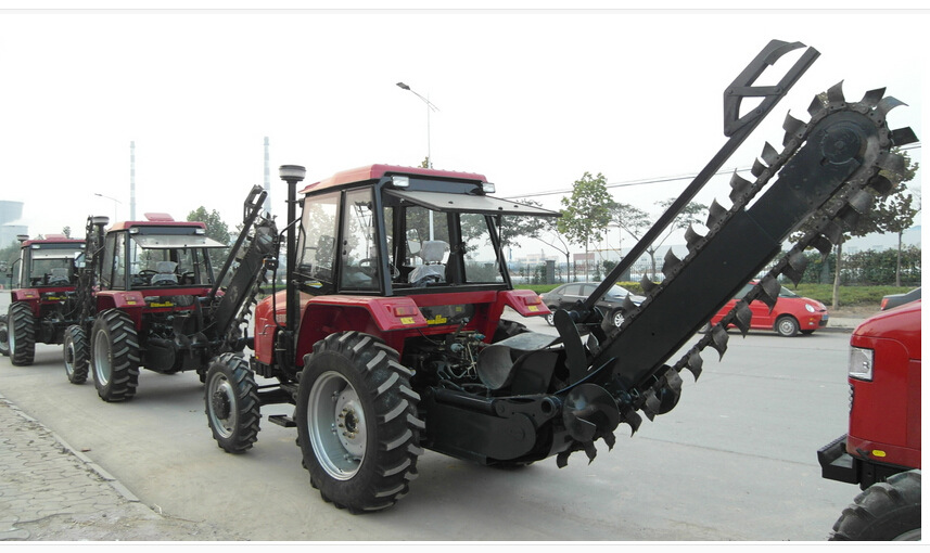 双链条开沟机四轮拖拉机式双链条开沟机自走式开沟机