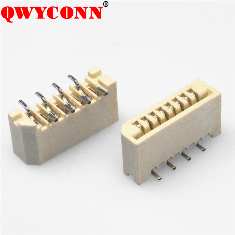 fpc连接器 1.0间距25p 单面接 立贴 显示屏 按键 接插件