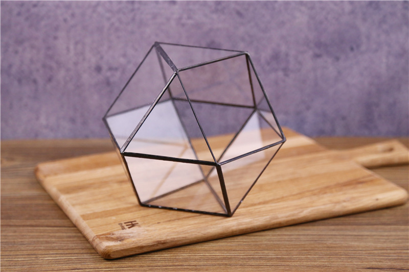 混切面十四面体 多肉植物苔藓微景观不规则玻璃永生小花房盒 批发