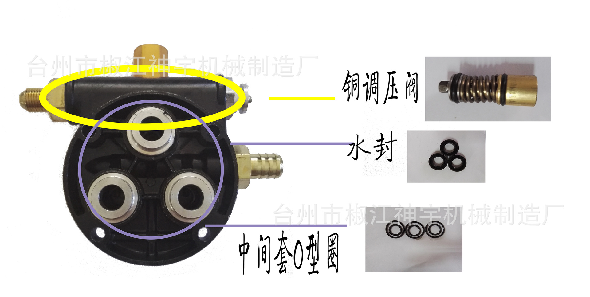 神宇威猫神奥黑猫清洗机手提便携式泵头配件洗车机高压清洗机配件