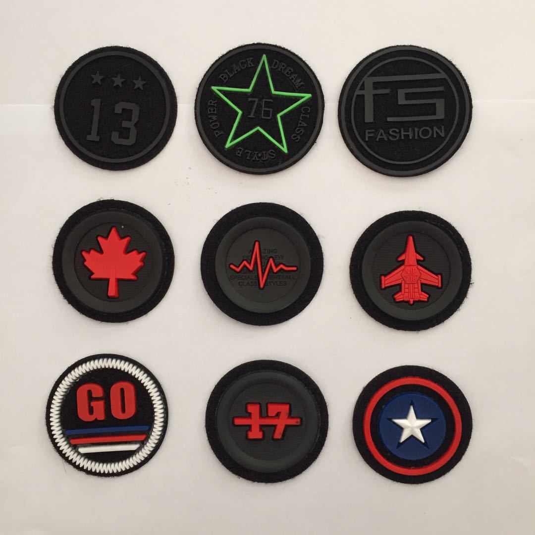 硅胶胶章_厂家pvc软胶皮标魔术贴滴塑臂章硅胶胶章服装箱包滴胶标logo