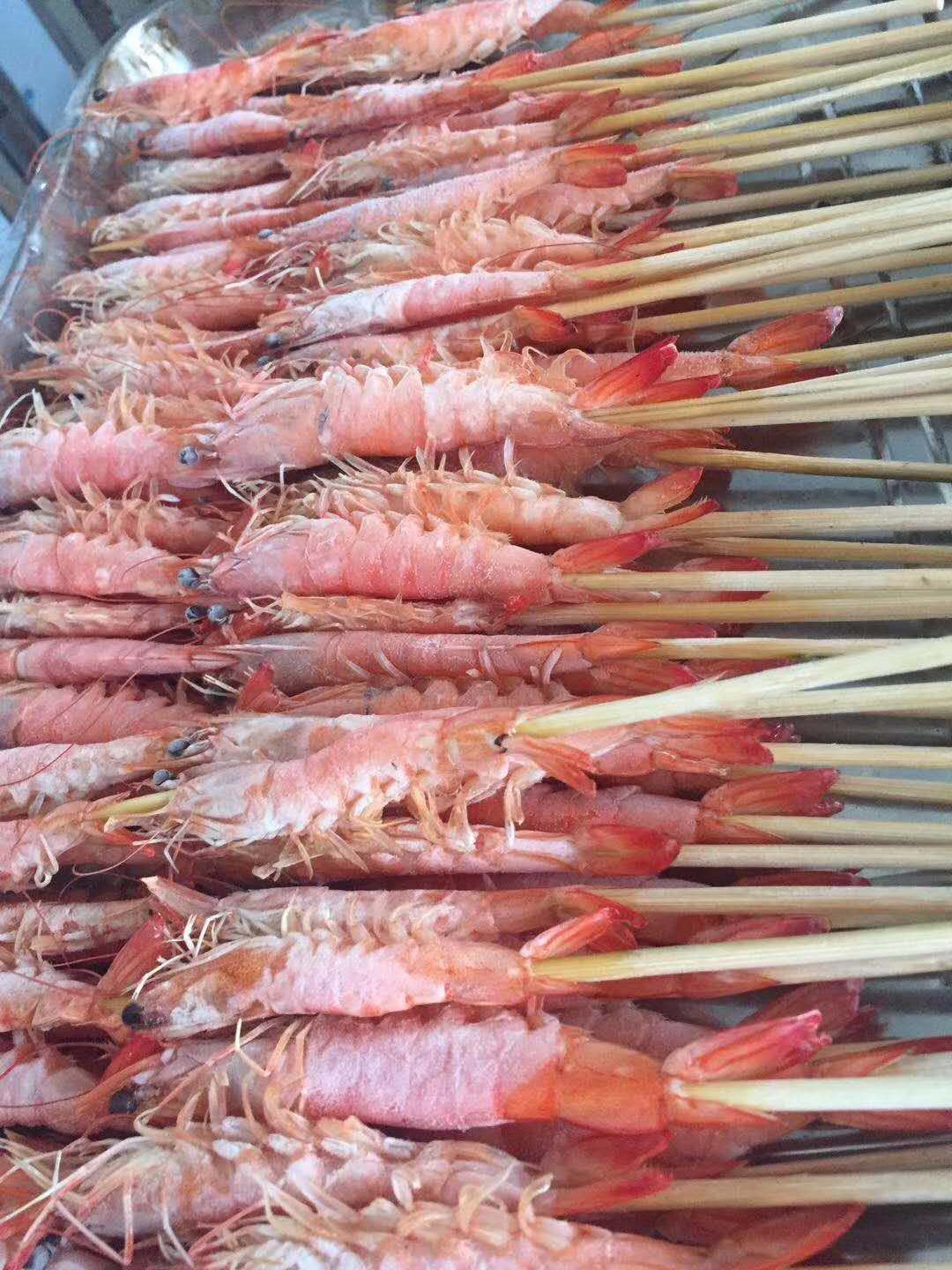 速冻小虾串 包烧 烤铁板油炸烧烤 青虾串小串串熟虾 10包*20串/件