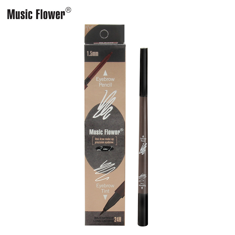 Music Flower Music Flower M5054 Water Mist Double Effect Brow Carving Eyebrow Dye Pen Wholesale