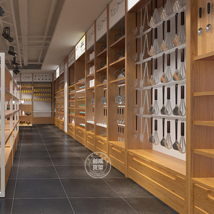 家居生活馆货架日用品百货店置物架餐具陈列展示架单双面货柜定制