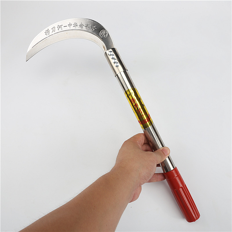 捞刀河不锈钢柄小月牙镰刀 草刀 农用刀具 园林刀具