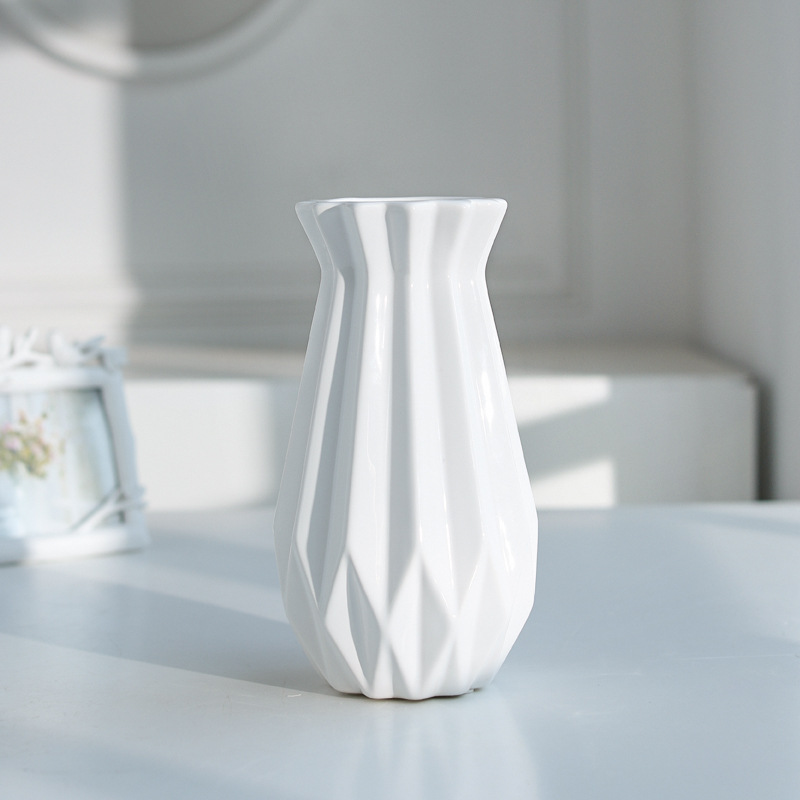 花瓶创意摆件现代简约白蓝色陶瓷家居装饰品仿真花艺套装生产批发