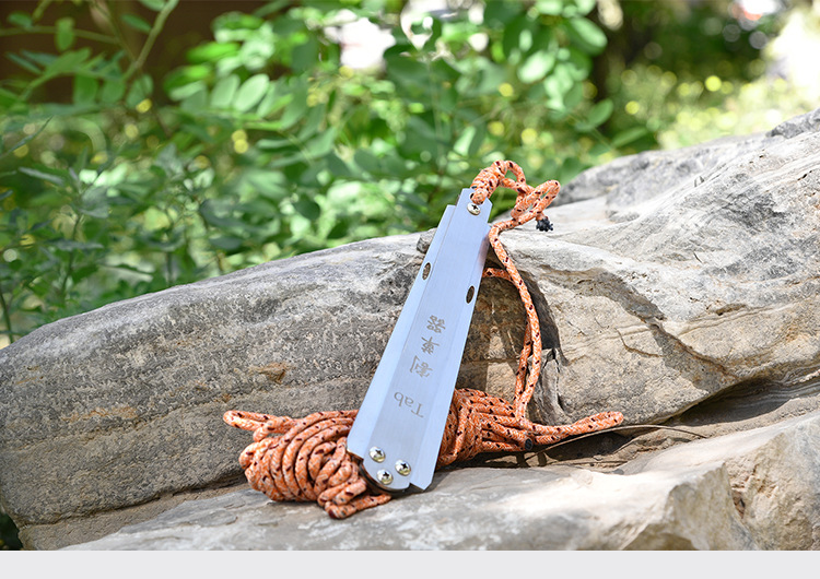 tab钓鱼户外用品水草刀折叠四钩割草锚刀带绳垂钓配件