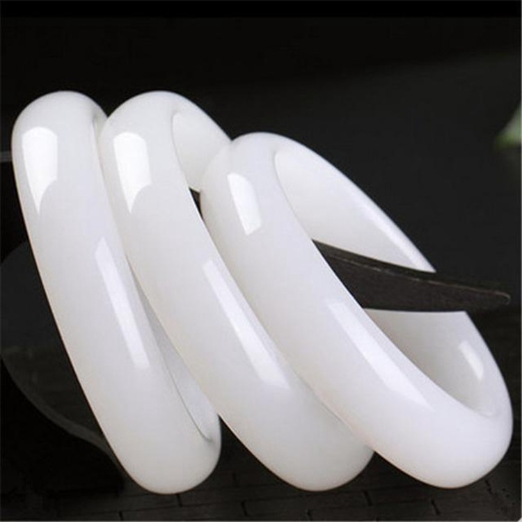 厂家直销 天然阿富汗玉器手镯 阿富汗白玉石镯子 特价地摊镯 玉镯