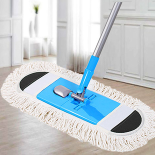 平板拖把尘推酒店排托把工厂长地拖宽尘拖白线排拖木地板棉线拖把