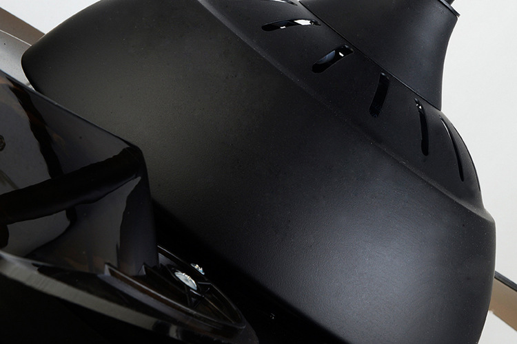 奥宏隐形风扇灯餐厅 现代简约客厅带电扇吊灯卧室 黑色变频吊扇灯