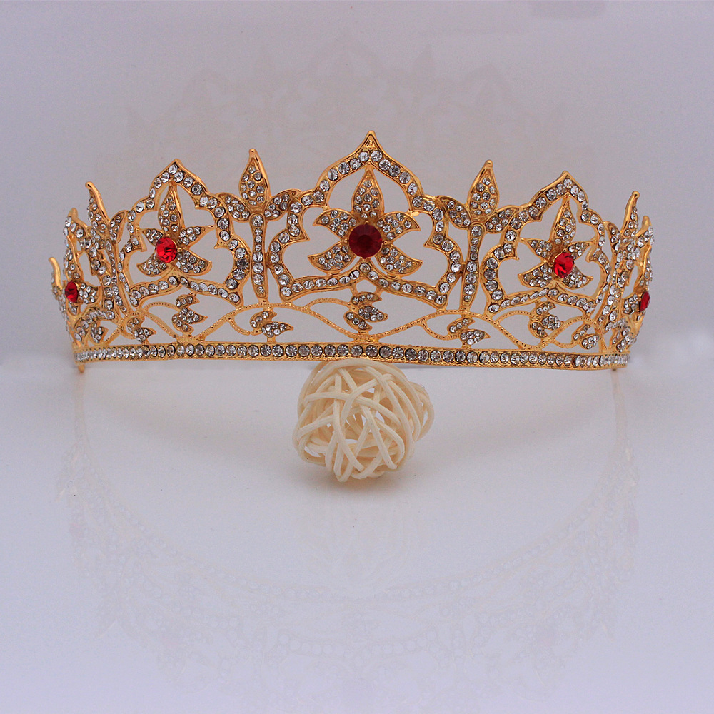 韩式高档精美玫瑰花新娘大皇冠 新娘公主王冠发饰婚纱礼服配饰品