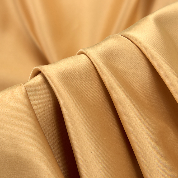 现货 90g塔夫绸 哑光缎面时装布料 弹力色丁布 薄外套面料