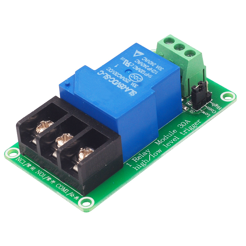 1路30a带光耦隔离支持高低电平触发继电器模块5v 大电流