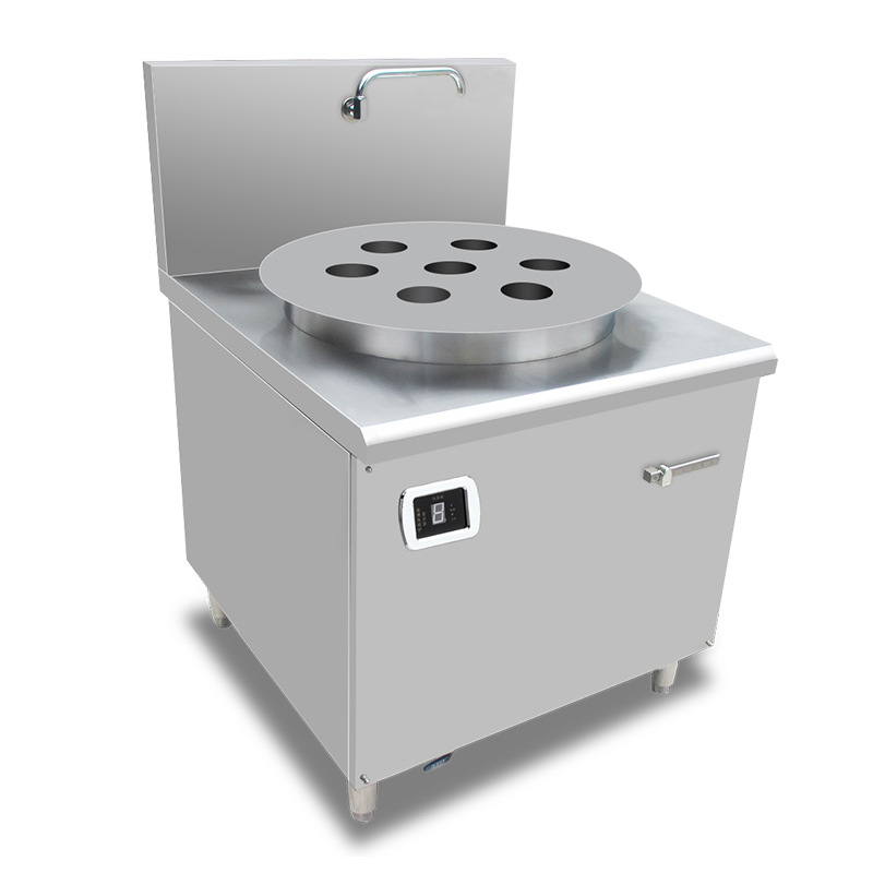 厂家直供商用单头七孔电磁蒸包炉大功率食堂酒店多孔蒸炉