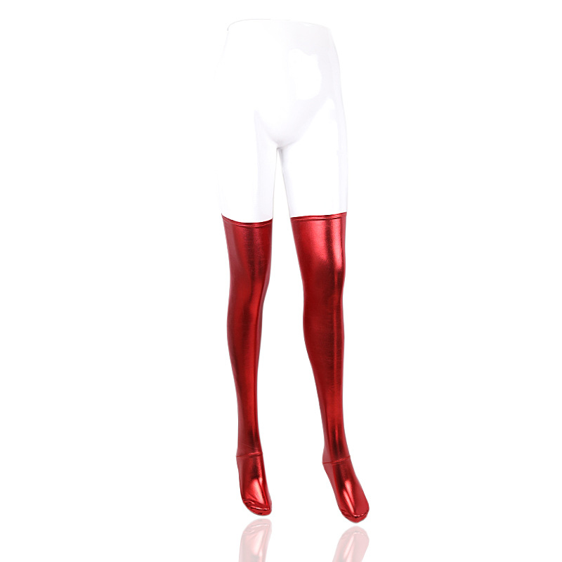 义乌成人用品厂家现货一件批发女用黑色性感诱惑漆皮长统袜子