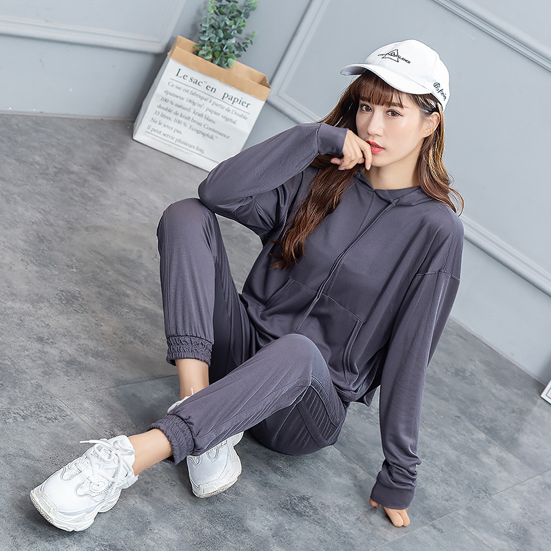 Korean Style Yoga Clothes Set Three-Piece Set Women's Autumn Sports Quick-Drying Long Sleeve Sexy Cutout Gym High-End Workout Clothes