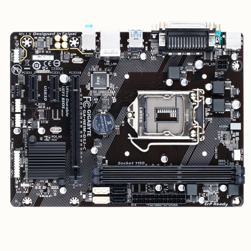 技嘉(gigabyte) 办公游戏主板 h81m-ds2-c lga1150