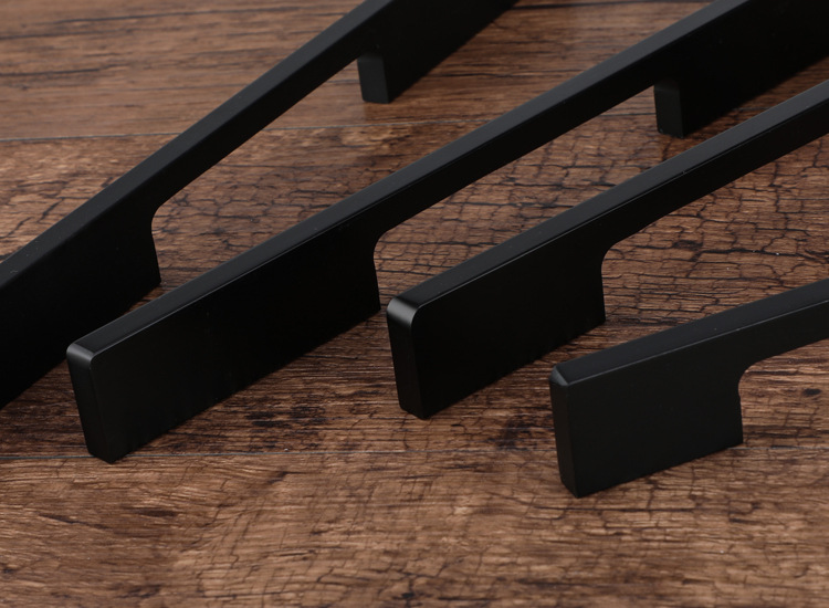 1米哑黑色加长拉手 现代简约大衣柜把手 美式铝合金橱柜鞋柜抽屉