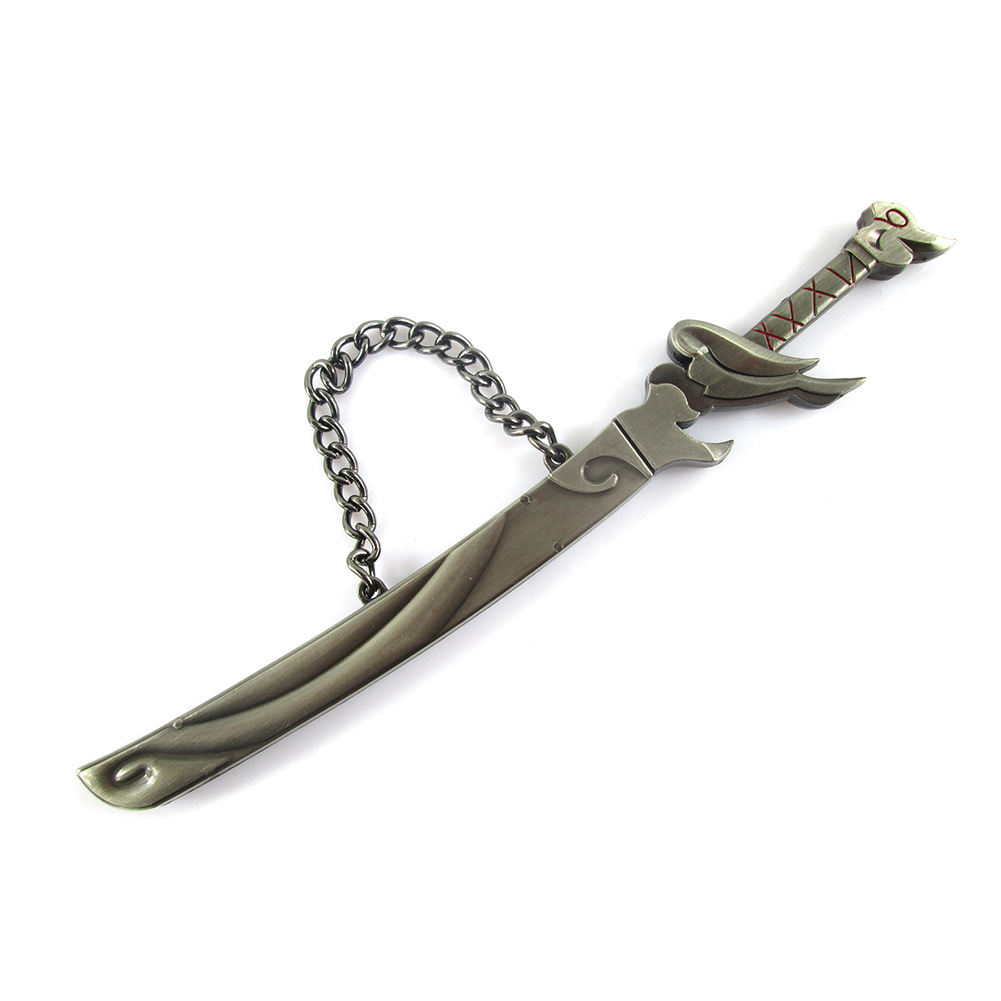 疾风剑豪西部牛仔亚索带鞘武器模型钥匙扣挂饰吊坠