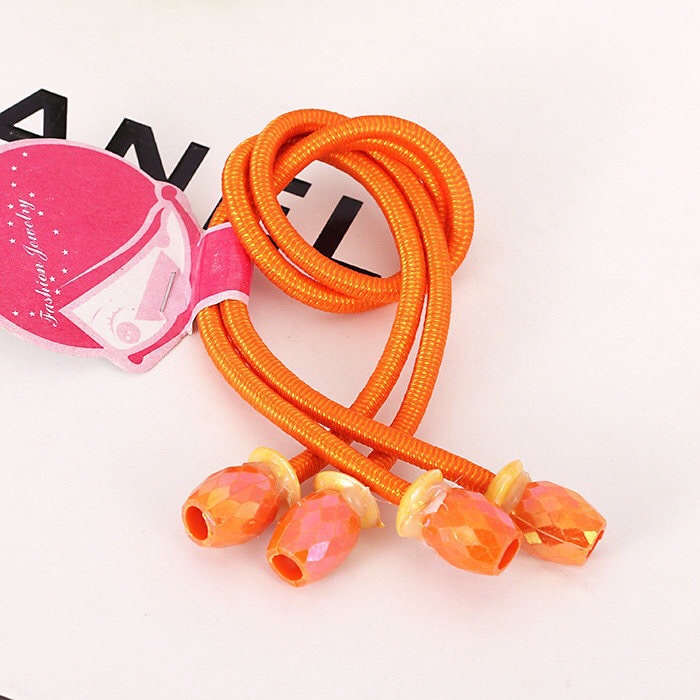 简约2根长头绳 儿童扎头皮筋新款两头挂珠发绳 超值装2元店批发