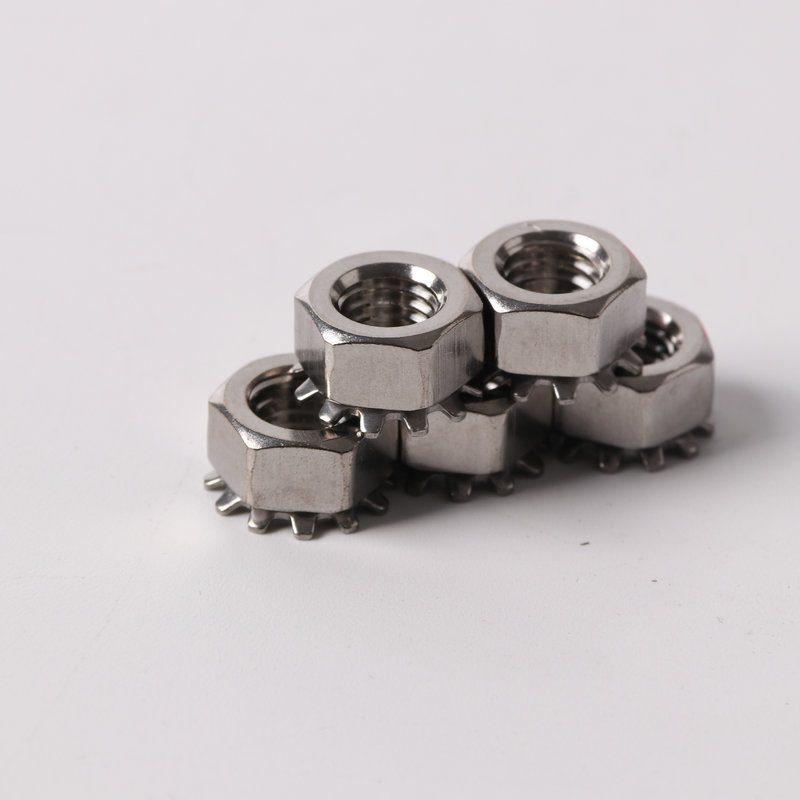 不锈钢k型螺母带齿螺帽 防滑k帽多齿螺母 花齿k型螺帽