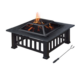 厂家直销冬季家用仿马赛克木炭暖炉 取暖火盆室内户外烧烤架批发