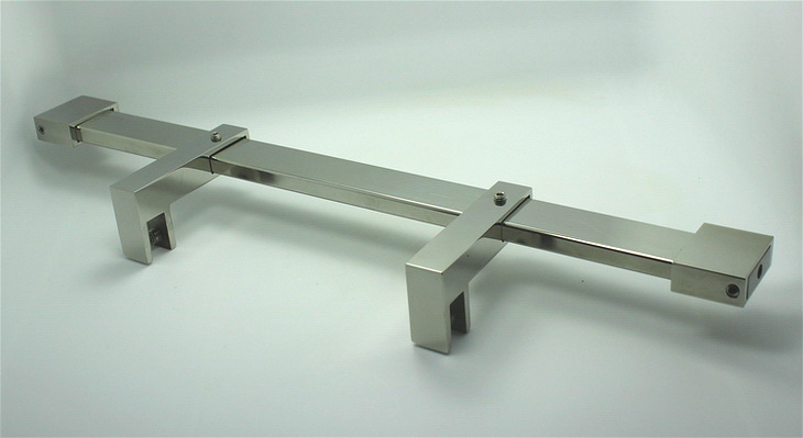 304不锈钢方管一字形淋浴房拉杆 浴室玻璃固定防摆防晃拉杆